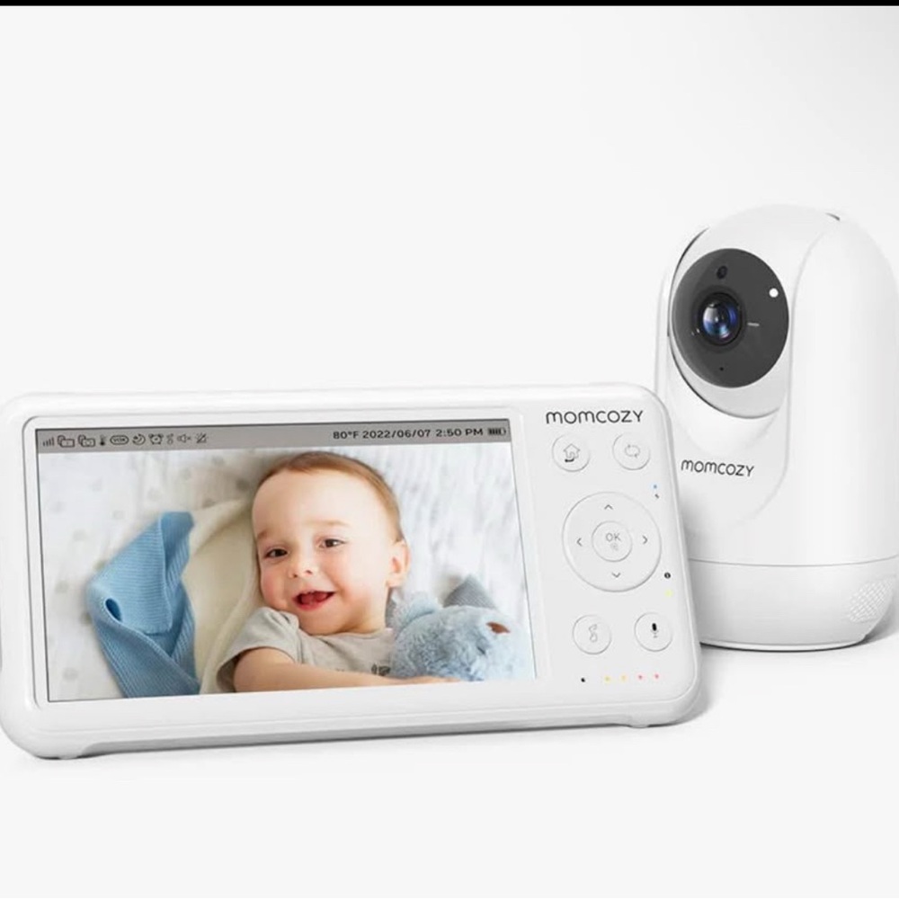 Momcozy Baby Monitor with Camera - White